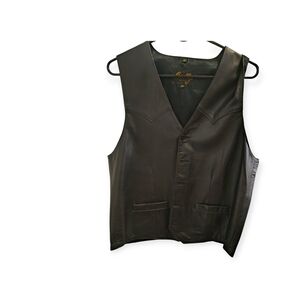 Scully Dark Leather Vest